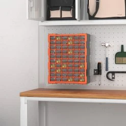 DURHAND Kleinteilemagazin Mit 60 Fächer Orange 38 X 16 X 47,5 Cm (LxBxH) | Sortierkasten Box Für Kleinteile Aufbewahrungsbox -BRB-Lagertechnik Geschäft 8600336600 B40 018 prod 003