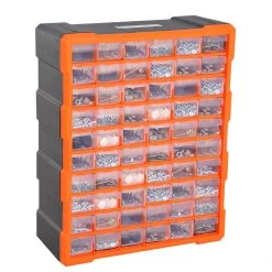 DURHAND Kleinteilemagazin Mit 60 Fächer Orange 38 X 16 X 47,5 Cm (LxBxH) | Sortierkasten Box Für Kleinteile Aufbewahrungsbox -BRB-Lagertechnik Geschäft 8600336600 B40 018 prod 006