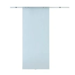 HOMCOM Glasschiebetür Transparent | Zimmertür Teilsatiniert Schiebetür Glastür Tür