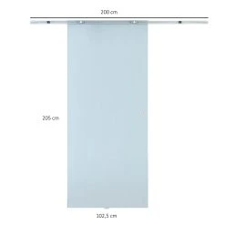 HOMCOM Glasschiebetür Transparent | Zimmertür Teilsatiniert Schiebetür Glastür Tür -BRB-Lagertechnik Geschäft 8600336600 B70 009 prod 005