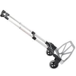 HOMCOM Transportkarre Klappbar Schwarz, Weiß, Silber Grau 41 X 38,5 X 100 Cm (LxBxH) | Sackkarre Handkarre Stapelkarre Alu-Transportkarre