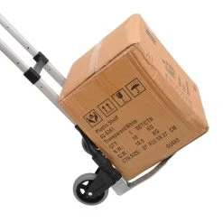 HOMCOM Transportkarre Klappbar Schwarz, Weiß, Silber Grau 41 X 38,5 X 100 Cm (LxBxH) | Sackkarre Handkarre Stapelkarre Alu-Transportkarre -BRB-Lagertechnik Geschäft 8600336600 E7 0006 prod 003