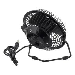 DELTACO GAMING USB Tischventilator Mit Uhr (portabel, LED Std. Min. Sek. Anzeige) -BRB-Lagertechnik Geschäft 8600338700 64289 prod 003