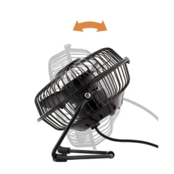 DELTACO GAMING USB Tischventilator Mit Uhr (portabel, LED Std. Min. Sek. Anzeige) -BRB-Lagertechnik Geschäft 8600338700 64289 prod 004