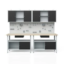 Oskar Werkstatteinrichtung Werkbank Werkzeugschrank Lochwand Hängeschrank 2er Set