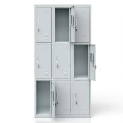 Oskar Schließfachschrank Spind Metall Schrank Metallspind Umkleideschrank 9 Fächer -BRB-Lagertechnik Geschäft 8600343700 19620 prod 005