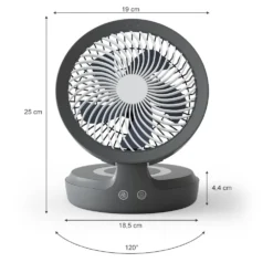 Eldstad Mini USB Ventilator Tischventilator LED Licht Akku Schreibtisch 4 Stufen -BRB-Lagertechnik Geschäft 8600343700 33265 prod 003