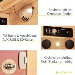 Artsauna Infrarotkabine Nyborg S90V Vollspektrumstrahler & Ambiente LED Beleuchtung – Kabine Für 1 10 Artsauna Infrarotkabine Nyborg S90V Vollspektrumstrahler & Ambiente LED Beleuchtung – Kabine Für 1 -BRB-Lagertechnik Geschäft 8600348200 18394 prod 005