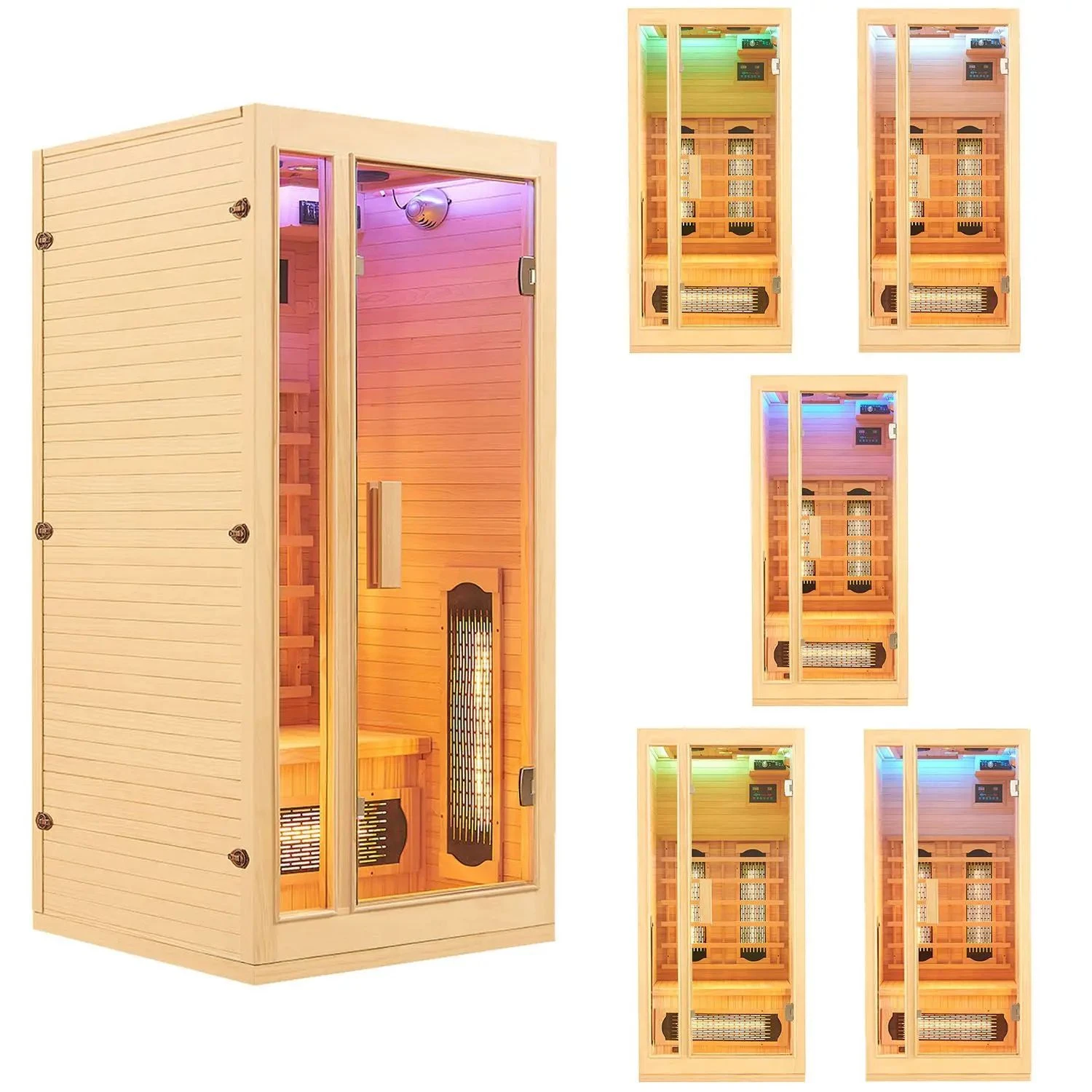 Artsauna Infrarotkabine Nyborg S90V Vollspektrumstrahler & Ambiente LED Beleuchtung – Kabine Für 1 6 Artsauna Infrarotkabine Nyborg S90V Vollspektrumstrahler & Ambiente LED Beleuchtung – Kabine Für 1 – Bild 6