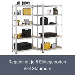 Juskys Lagerregal Basic 2er Set 180x90x40 Cm – Metall Schwerlastregal, 10 Böden, 1750 Kg, Verzinkt 8 Juskys Lagerregal Basic 2er Set 180x90x40 Cm – Metall Schwerlastregal, 10 Böden, 1750 Kg, Verzinkt -BRB-Lagertechnik Geschäft 8600348200 50799049 prod 003