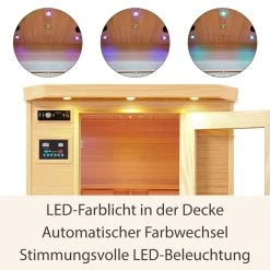 Artsauna Infrarotkabine Wärmekabine Oslo Mit Vollspektrumstrahlern & Hemlockholz -BRB-Lagertechnik Geschäft 8600348200 52728126 prod 005