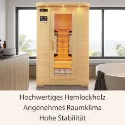 Artsauna Infrarotkabine Wärmekabine Oslo Mit Vollspektrumstrahlern & Hemlockholz -BRB-Lagertechnik Geschäft 8600348200 52728126 prod 006