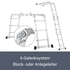 Juskys Aluminium Multifunktionsleiter 3,6m Tragfähigkeit Bis 150 Kg -BRB-Lagertechnik Geschäft 8600348200 54456274 prod 003