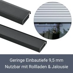 Juskys Fliegengitter Mit Alu-Rahmen 80 X 100 Cm Für Fenster Zum Einhängen UV-beständig In Anthrazit -BRB-Lagertechnik Geschäft 8600348200 57821076 prod 005