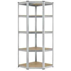Juskys Lageregal Corner Basic 180 X 70 X 40-70 Cm | 875 Kg | 5 Böden | Schwerlastregal Metall