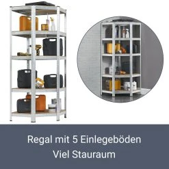 Juskys Lageregal Corner Basic 180 X 70 X 40-70 Cm | 875 Kg | 5 Böden | Schwerlastregal Metall -BRB-Lagertechnik Geschäft 8600348200 59323247 prod 004