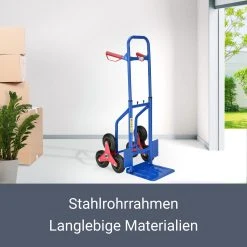 Juskys Treppensackkarre Klappbar Treppensteiger Mit Hartgummireifen & Stahlrahmen Sackkarre -BRB-Lagertechnik Geschäft 8600348200 63724903 prod 003