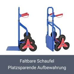 Juskys Treppensackkarre Klappbar Treppensteiger Mit Hartgummireifen & Stahlrahmen Sackkarre -BRB-Lagertechnik Geschäft 8600348200 63724903 prod 004