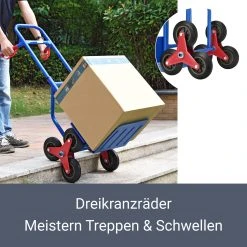 Juskys Treppensackkarre Klappbar Treppensteiger Mit Hartgummireifen & Stahlrahmen Sackkarre -BRB-Lagertechnik Geschäft 8600348200 63724903 prod 005