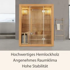 Artsauna Saunakabine Tampere Mit Harvia Ofen – 2 Personen – Hemlock Holz & Glasfront – Inkl. Zubehör 8 Artsauna Saunakabine Tampere Mit Harvia Ofen – 2 Personen – Hemlock Holz & Glasfront – Inkl. Zubehör -BRB-Lagertechnik Geschäft 8600348200 73586287 prod 003