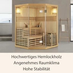 Artsauna Saunakabine Espoo150 Premium Mit Harvia Ofen – 3 Personen – Hemlock Holz & Glasfront 8 Artsauna Saunakabine Espoo150 Premium Mit Harvia Ofen – 3 Personen – Hemlock Holz & Glasfront -BRB-Lagertechnik Geschäft 8600348200 74518977 prod 003
