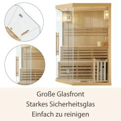 Artsauna Saunakabine Espoo150 Premium Mit Harvia Ofen – 3 Personen – Hemlock Holz & Glasfront 11 Artsauna Saunakabine Espoo150 Premium Mit Harvia Ofen – 3 Personen – Hemlock Holz & Glasfront -BRB-Lagertechnik Geschäft 8600348200 74518977 prod 006
