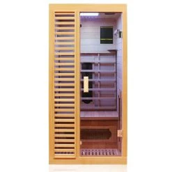 Dewello Infrarotkabine Infrarotsauna HAMLIN 90cm X 90cm Inkl. Keramikstrahler, Karbon Bodenstrahler