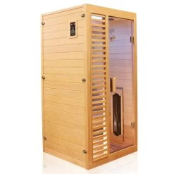 Dewello Infrarotkabine Infrarotsauna HAMLIN 90cm X 90cm Inkl. Keramikstrahler, Karbon Bodenstrahler -BRB-Lagertechnik Geschäft 8600355400 2120 prod 003