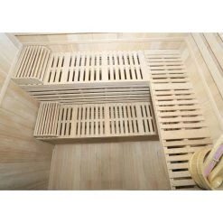 Dewello Finnische Traditionelle Sauna SARNIA 180cm X 140cm Inkl. 6 KW Harvia Ofen, Inkl. Komplettem Zubehör -BRB-Lagertechnik Geschäft 8600355400 2140 prod 004