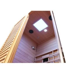 Dewello Infrarotkabine Infrarotsauna HAMLIN 130cm X 105cm Inkl. Keramikstrahler, Karbon Bodenstrahler -BRB-Lagertechnik Geschäft 8600355400 2386 prod 005