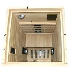 Dewello Infrarotkabine Infrarotsauna HAMLIN 90cm X 90cm Inkl. Vollspektrumstrahler, Bodenstrahler -BRB-Lagertechnik Geschäft 8600355400 2760 prod 004