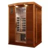 Dewello Infrarotkabine Infrarotsauna PIERSON PRO Zeder 135cm X 105cm Inkl. Vollspektrumstrahler, Bodenstrahler