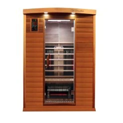 Dewello Infrarotkabine Infrarotsauna PIERSON PRO Zeder 135cm X 105cm Inkl. Vollspektrumstrahler, Bodenstrahler -BRB-Lagertechnik Geschäft 8600355400 2821 prod 003