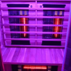 Dewello Infrarotkabine Infrarotsauna PIERSON PRO Zeder 135cm X 105cm Inkl. Vollspektrumstrahler, Bodenstrahler -BRB-Lagertechnik Geschäft 8600355400 2821 prod 005