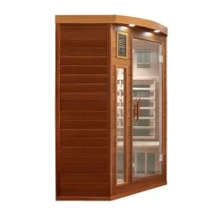 Dewello Infrarotkabine Infrarotsauna LAKEFIELD PRO Zeder 140cm X 140cm Inkl. Vollspektrumstrahler, Bodenstrahler -BRB-Lagertechnik Geschäft 8600355400 3039 prod 003