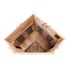 Dewello Infrarotkabine Infrarotsauna LAKEFIELD PRO Zeder 140cm X 140cm Inkl. Vollspektrumstrahler, Bodenstrahler -BRB-Lagertechnik Geschäft 8600355400 3039 prod 004