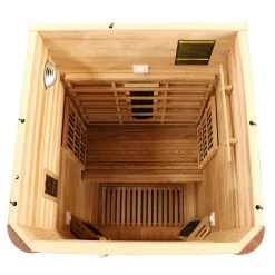 Dewello Infrarotkabine Infrarotsauna TORONTO 102cm X 102cm Inkl. Vollspektrumstrahler, Bodenstrahler -BRB-Lagertechnik Geschäft 8600355400 3200 prod 004