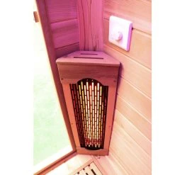 Dewello Infrarotkabine Infrarotsauna TORONTO 102cm X 102cm Inkl. Vollspektrumstrahler, Bodenstrahler -BRB-Lagertechnik Geschäft 8600355400 3200 prod 006