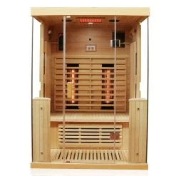 Dewello Infrarotkabine Infrarotsauna KINGSTON 130cm X 105cm Inkl. Vollspektrumstrahler, Bodenstrahler -BRB-Lagertechnik Geschäft 8600355400 3305 prod 004