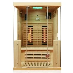 Dewello Infrarotkabine Infrarotsauna KINGSTON 130cm X 105cm Inkl. Vollspektrumstrahler, Bodenstrahler -BRB-Lagertechnik Geschäft 8600355400 3305 prod 005