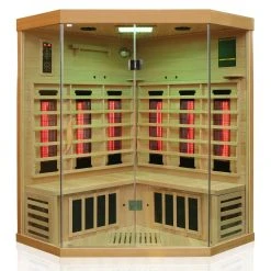 Dewello Infrarotkabine Infrarotsauna BRANDON 140cm X 140cm Inkl. Vollspektrumstrahler, Bodenstrahler -BRB-Lagertechnik Geschäft 8600355400 3307 prod 006