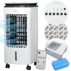 TroniTechnik Mobiles Klimagerät 3in1 Klimaanlage Luftkühler LK02 Ventilator, Inkl. Fernbedienung Und Filter