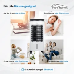 TroniTechnik Mobiles Klimagerät 3in1 Klimaanlage Luftkühler LK02 Ventilator, Inkl. Fernbedienung Und Filter -BRB-Lagertechnik Geschäft 8600355400 3791 prod 004