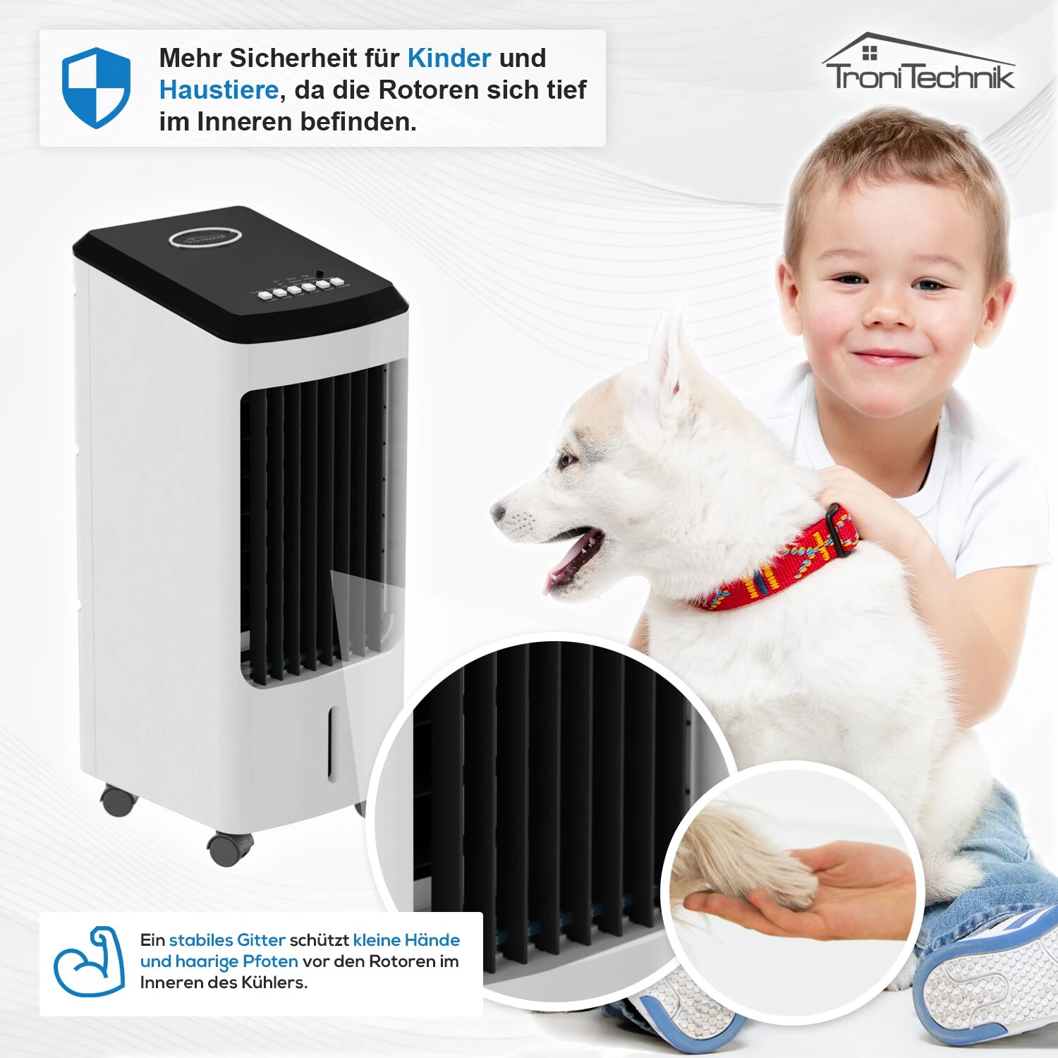 TroniTechnik Mobiles Klimagerät 4in1 Klimaanlage Luftkühler LK03 Ventilator, Inkl. Fernbedienung Und Filter 6 TroniTechnik Mobiles Klimagerät 4in1 Klimaanlage Luftkühler LK03 Ventilator, Inkl. Fernbedienung Und Filter – Bild 6