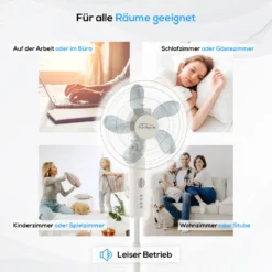 TroniTechnik Standventilator Turmventilator Lüfter SV01 40cm, Inkl. Oszillation, Timer -BRB-Lagertechnik Geschäft 8600355400 3793 prod 004