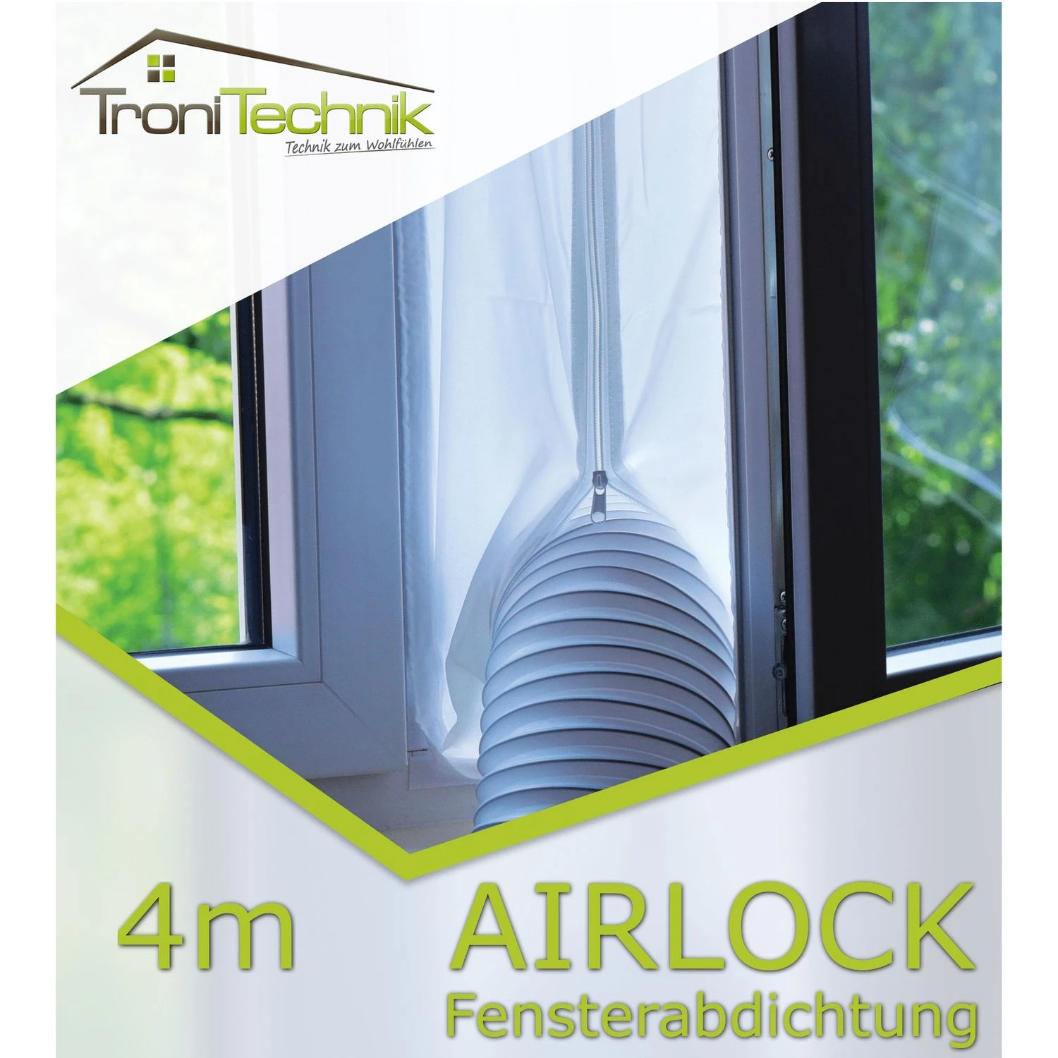 TroniTechnik AirLock Fensterabdichtung Für Mobile Klimageräte Und Ablufttrockner Hot Air Stop 4m 2 TroniTechnik AirLock Fensterabdichtung Für Mobile Klimageräte Und Ablufttrockner Hot Air Stop 4m – Bild 2