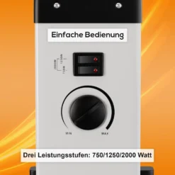 Tronitechnik KH-101 Heizgerät Konvektor Radiator Heizung Stufenlose Thermosteuerung (750W / 1.250W / 2.000W) -BRB-Lagertechnik Geschäft 8600355400 4032 prod 006