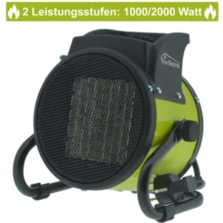 Tronitechnik KH-502 Keramikheizer Heizlüfter Heizung 2.000 Watt, Tragegriff, PTC Keramik, Stufenlose Thermosteuerung