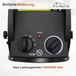 Tronitechnik TT-KH-505 Keramikheizer Heizlüfter Heizung 5.000 Watt, Tragegriff, PTC Keramik, Stufenlose Thermosteuerung -BRB-Lagertechnik Geschäft 8600355400 4035 prod 005