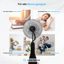 TroniTechnik Standventilator Turmventilator Vernebler SV05 40cm, Inkl. Oszillation -BRB-Lagertechnik Geschäft 8600355400 4107 prod 005